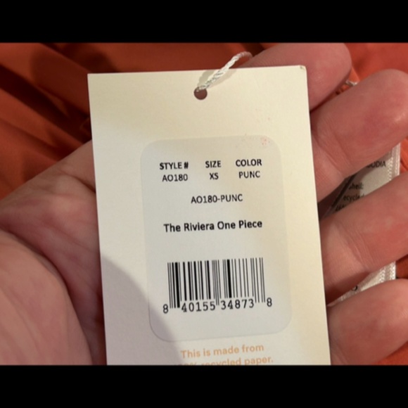 Andie Swim The Riviera One Piece Swimsuit Punch Pink Size XS - NWT - Picture 10 of 15